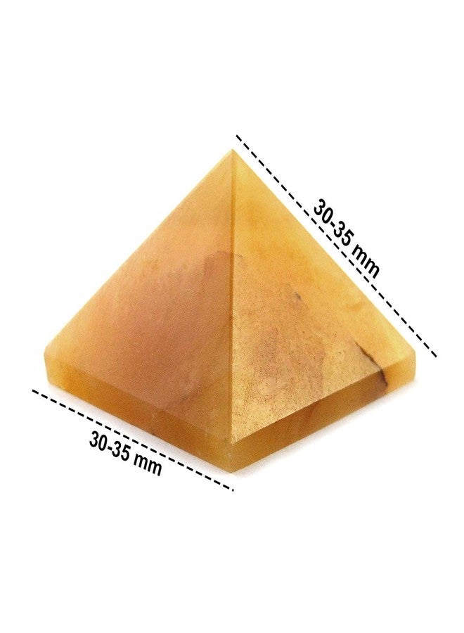Crystu Natural Citrine Pyramid for Reiki Healing and Crystal Healing Stone Pyramid Size 30-35 mm (Color : Yellow) Pack of 1 pc - Image 5